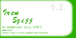 iren szijj business card